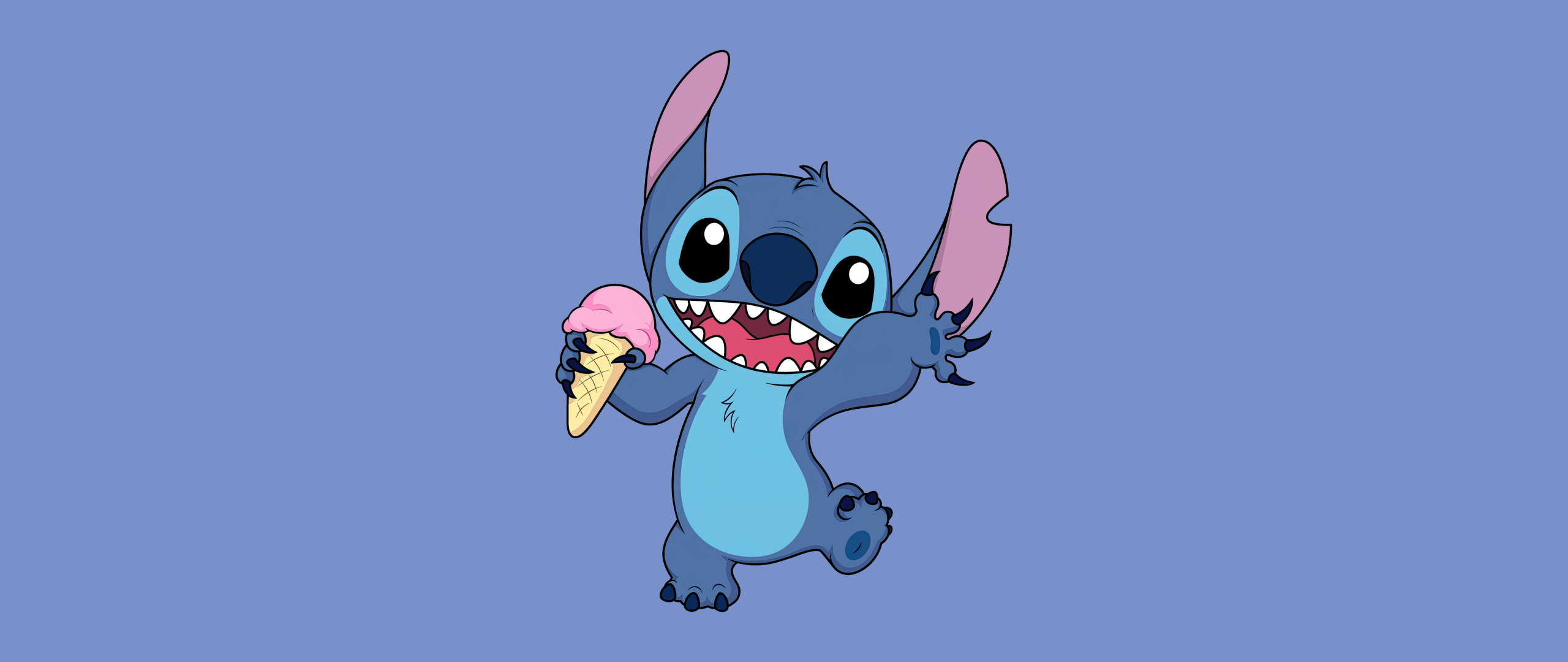 Stitch Wallpaper 4k Disney Cartoon Blue