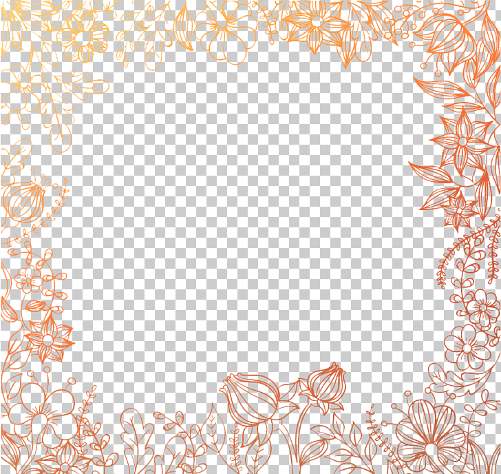 Placemat Area Pattern Painted Floral Border Background Material