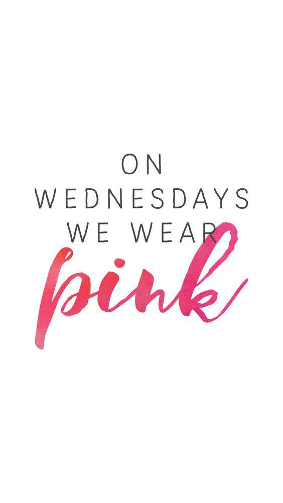 On Wednesdays We Wear Pink Mean Girls Quotes Watercolor