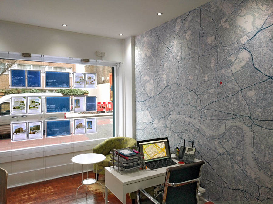 Postcode Wallpaper Map Displays For Estate Agents