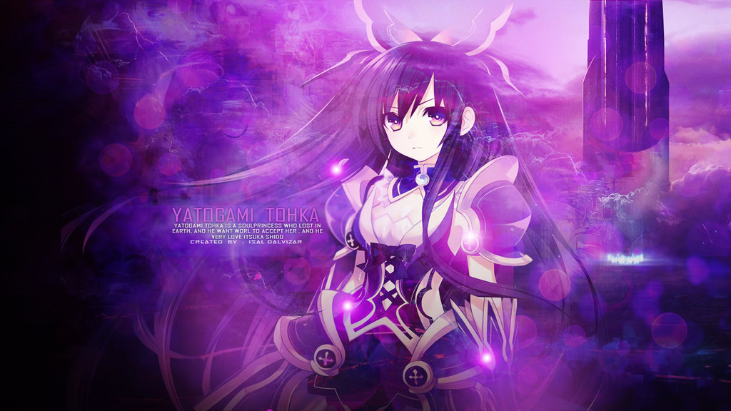 Free Download Date A Live Yatogami Tohka Purple Wallpaper By