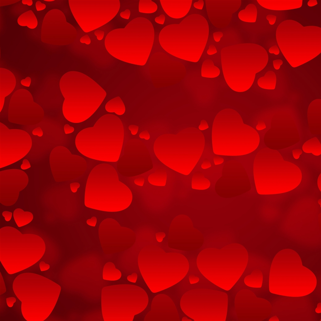 Day Red Hearts iPad Air Wallpaper iPhone