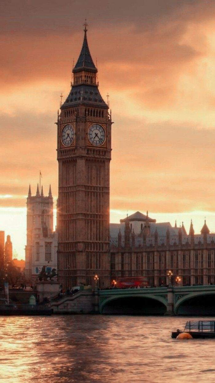 London Wallpaper Rain Sunset