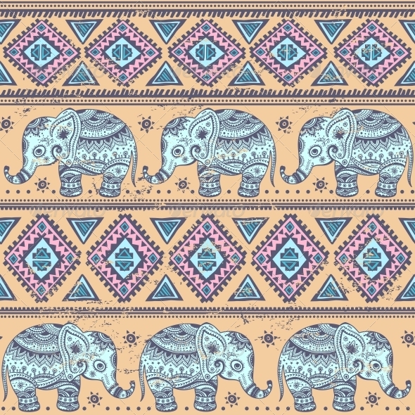 Free download Seamless Ethnic Elephants Patterns Decorative [590x590] for  your Desktop, Mobile & Tablet | Explore 47+ Aztec Elephant Wallpaper |  Aztec Warrior Wallpaper, Elephant Wallpaper, Elephant Desktop Background