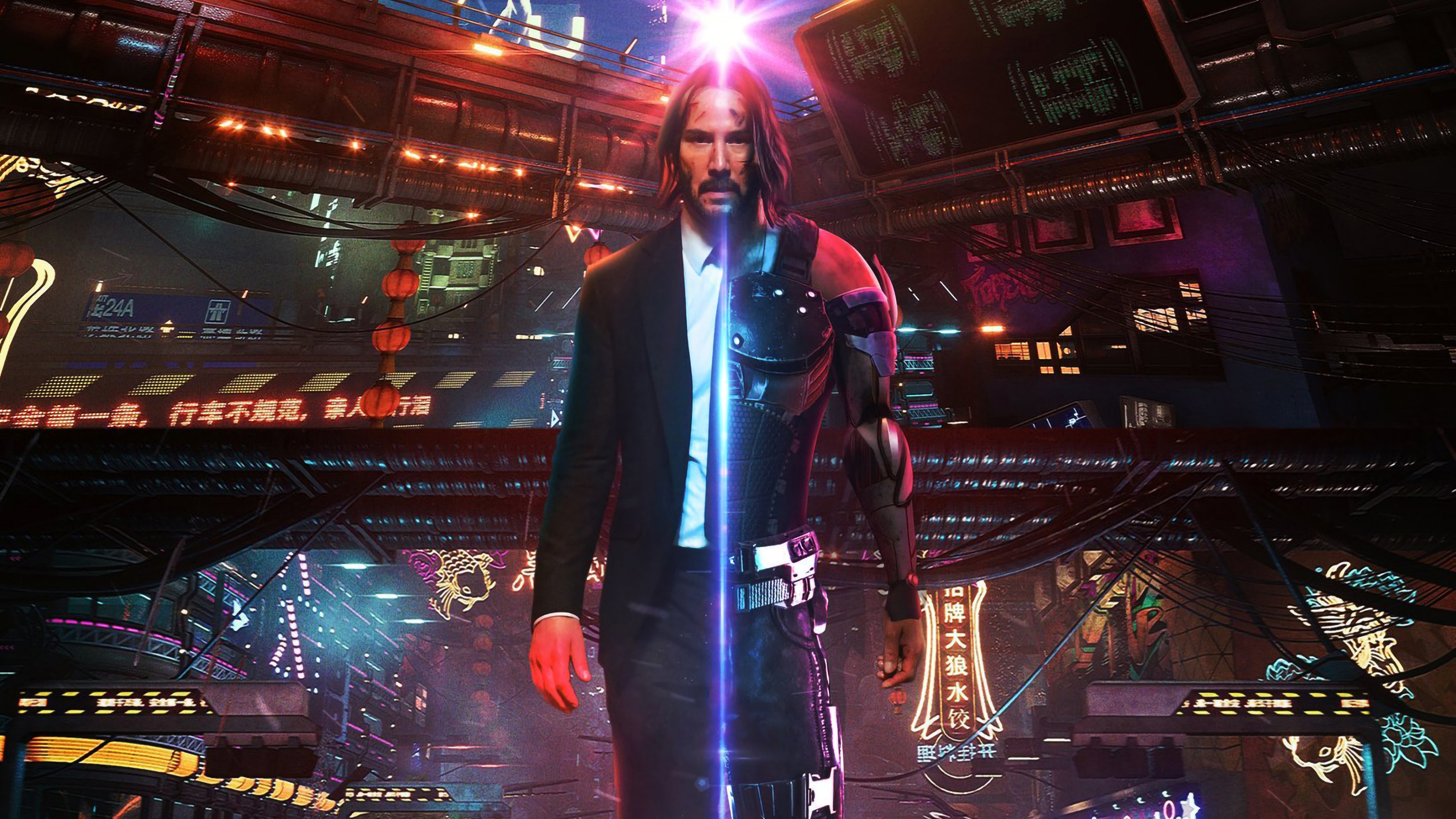 Cyberpunk Keanu Reeves Johnny Silverhand 4k Wallpaper