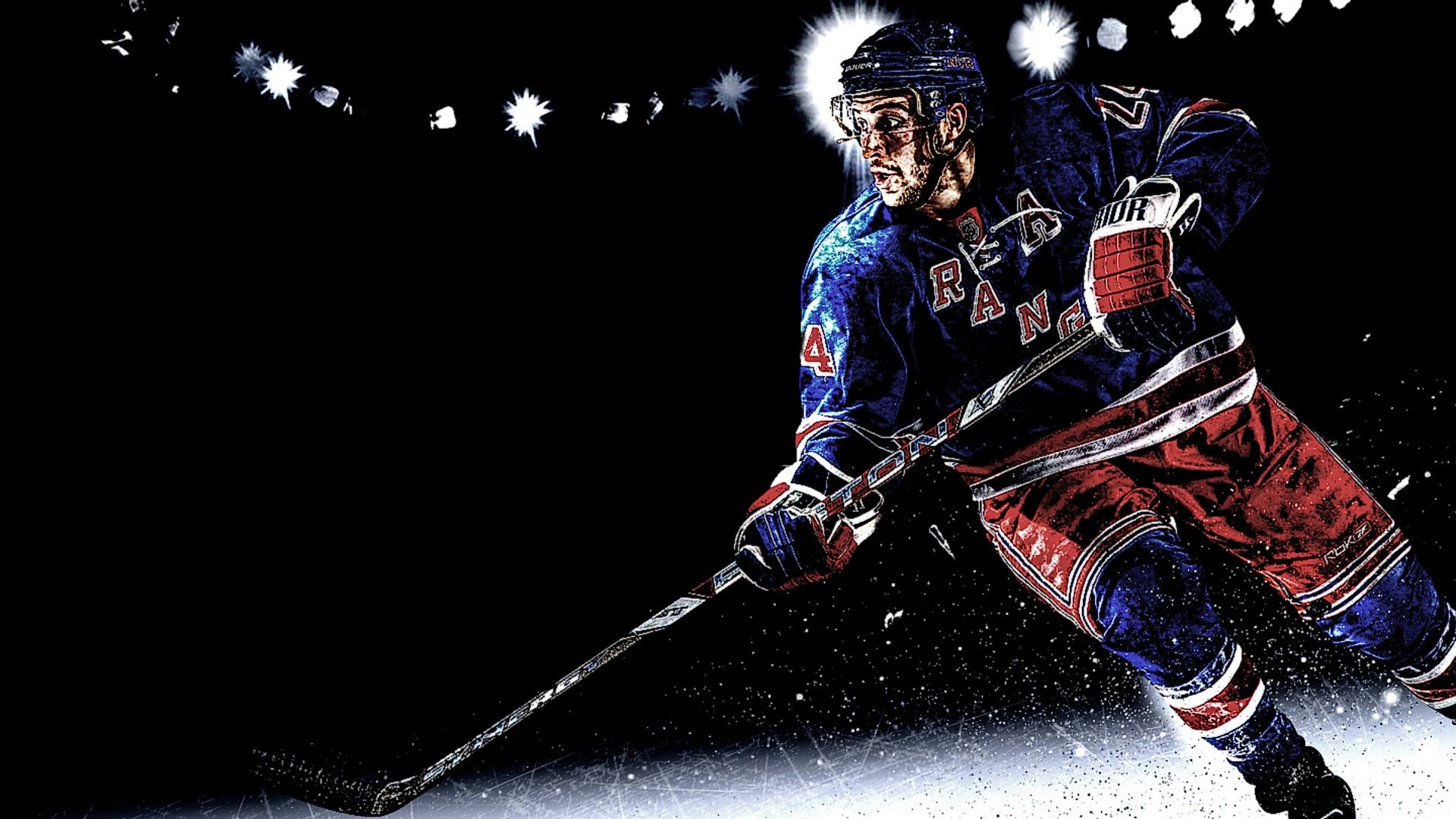 New York Rangers Hockey Player in Action