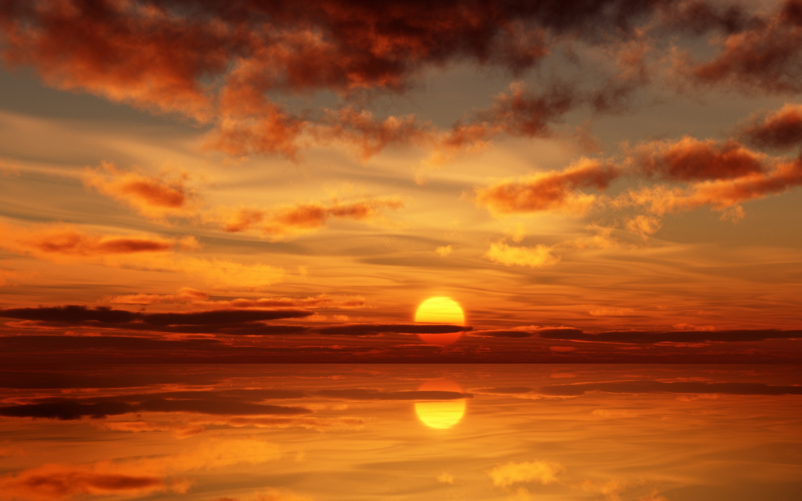 Sunset Ocean Wallpaper 2560x1600 Sunset Ocean Landscapes Nature