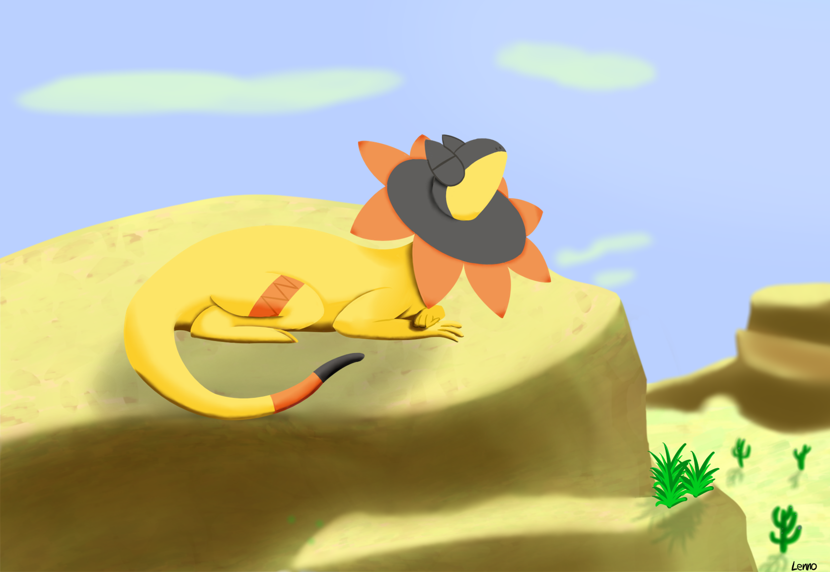 Oc Heliolisk Sun Basking Pokemon