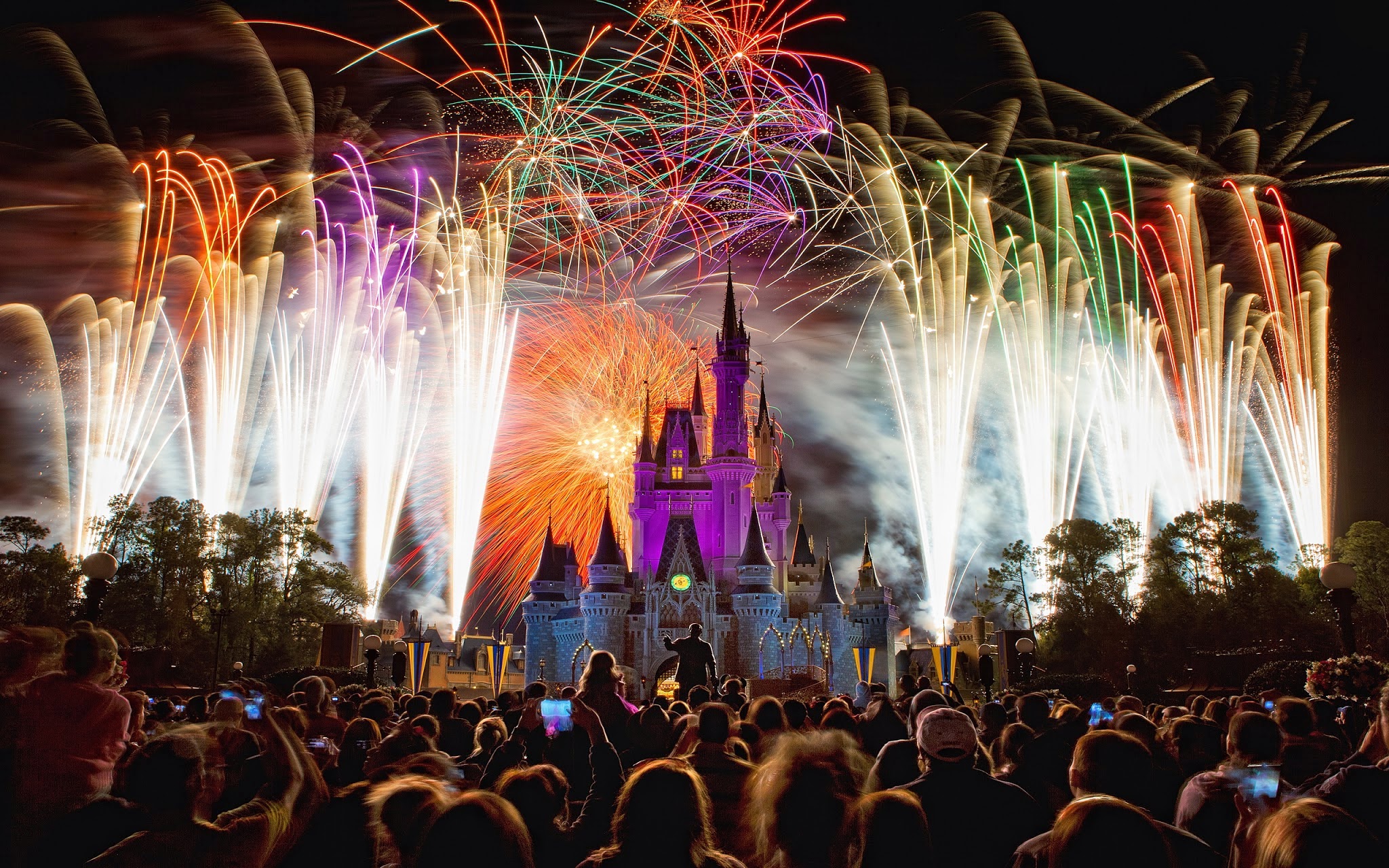 During The Fireworks Show In Magic Kingdom Park Main Disney