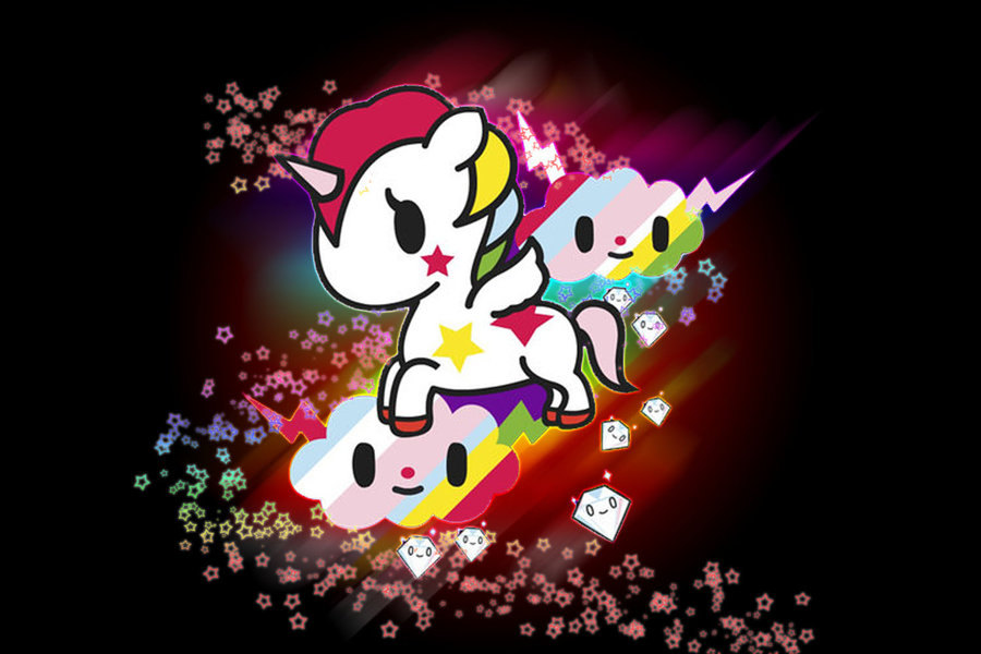Kawaii Rainbow Unicorn By Txurniul