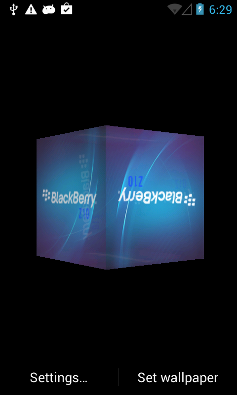 Blackberry Z10 Cube Lwp HD Screenshot