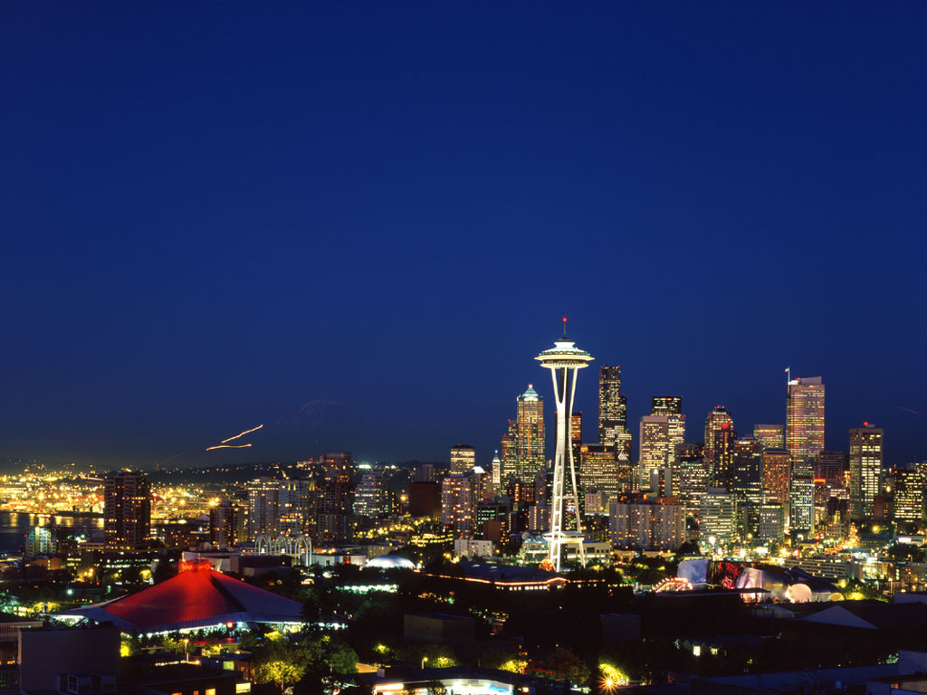 Night Seattle Skyline