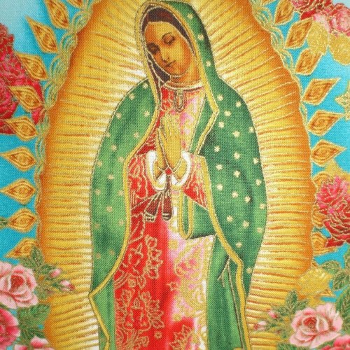 Mexican Virgin Mary Guadalupe Throw Pillow Rockabilly Vintagegaleria