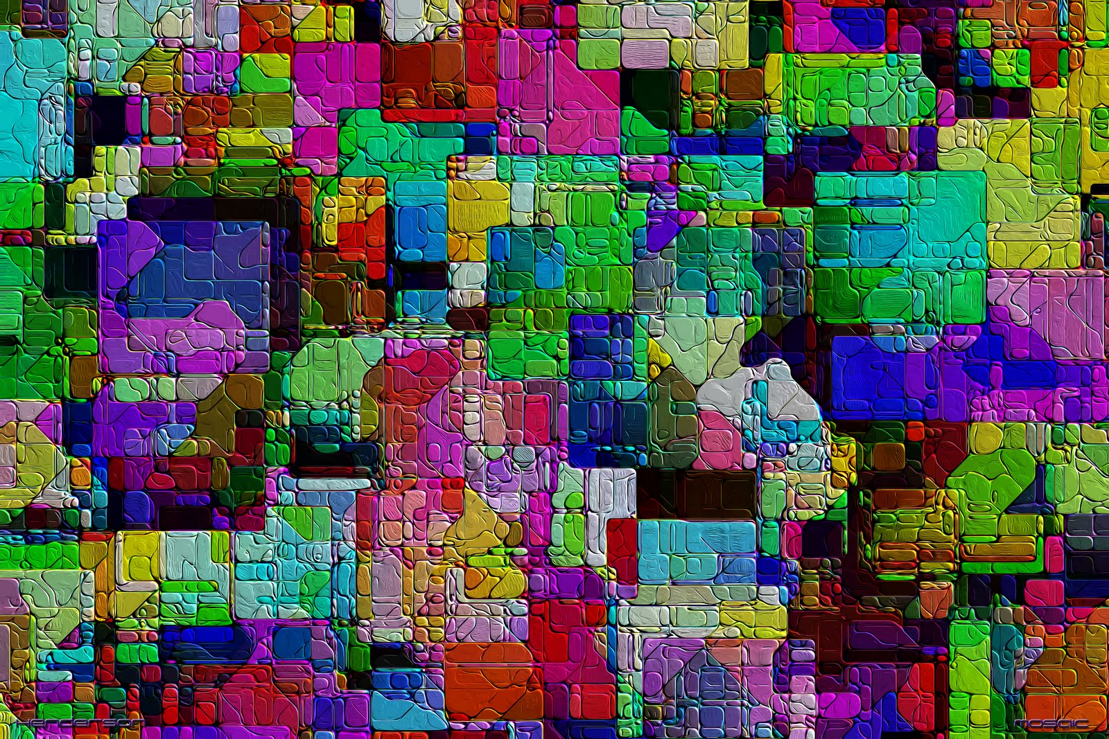 Mosaic Art Wallpaper Here You Can See Colorful Abstract