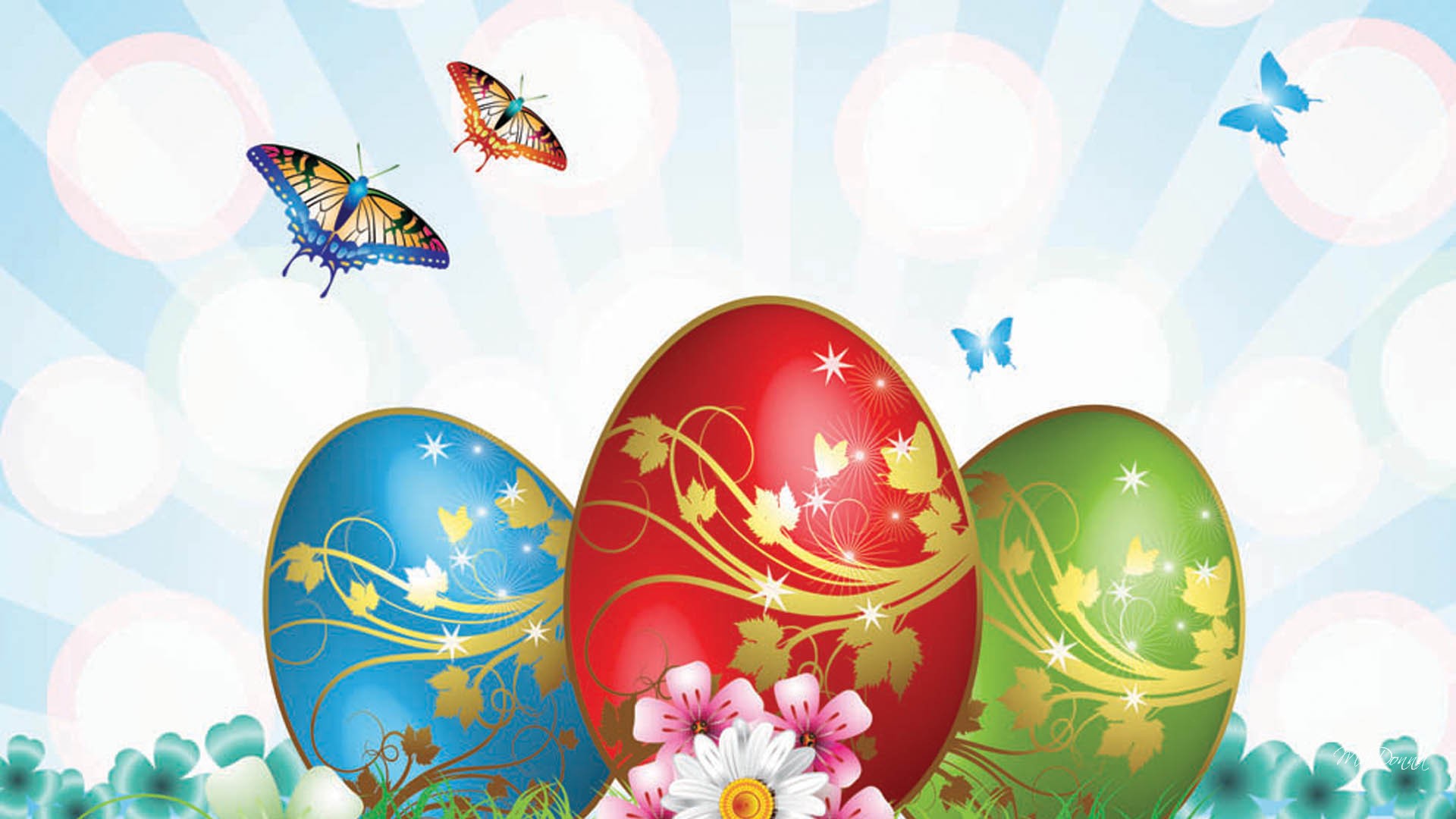 Easter Sunday Eggs Design Image Colorful Pictures Pics HD