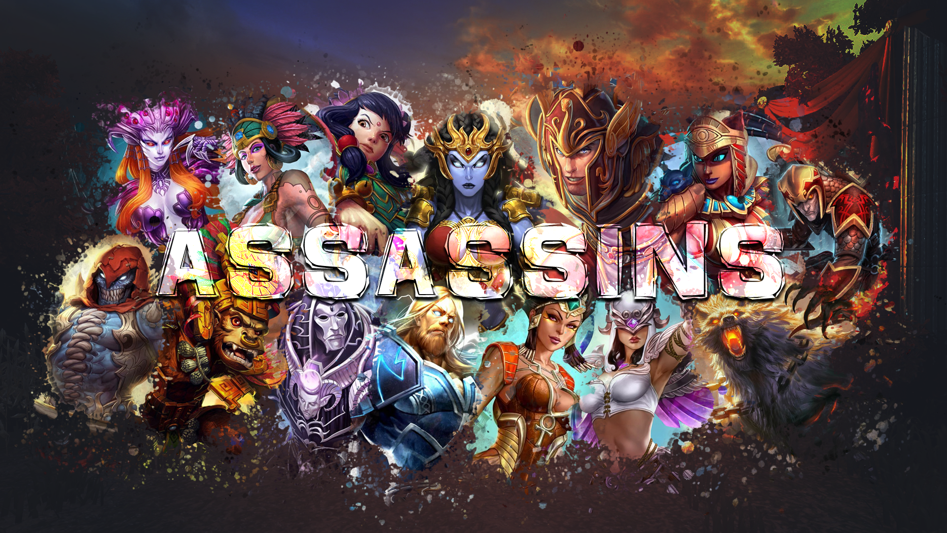 SMITE   Assassins Wallpaper Awilix Edition by Getsukeii on 1920x1080