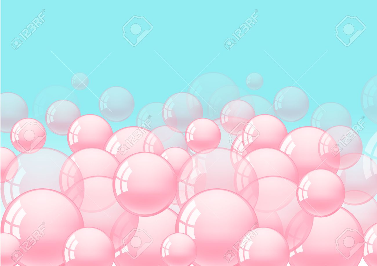 Background With Pink Bubble Gum Illustration Royalty Cliparts