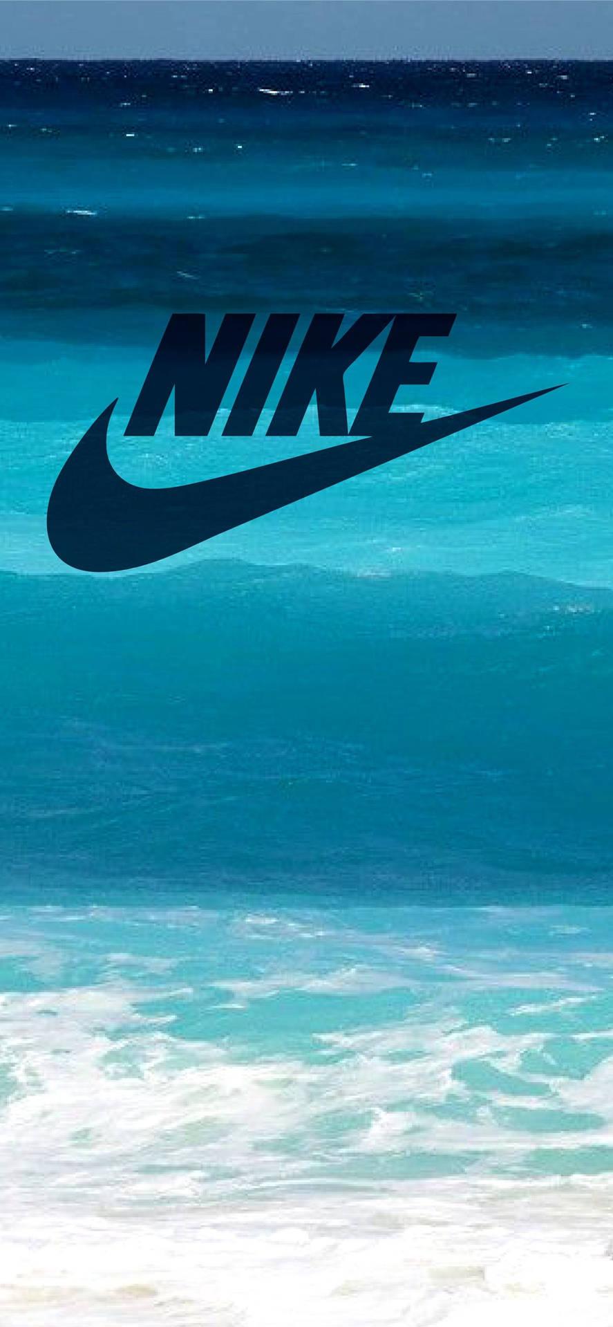 Waves Shore Nike iPhone Background Wallpaper