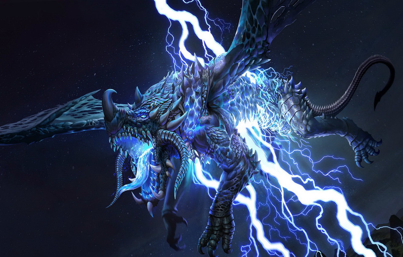 Wallpaper Lightning Dragon Thunderbolt