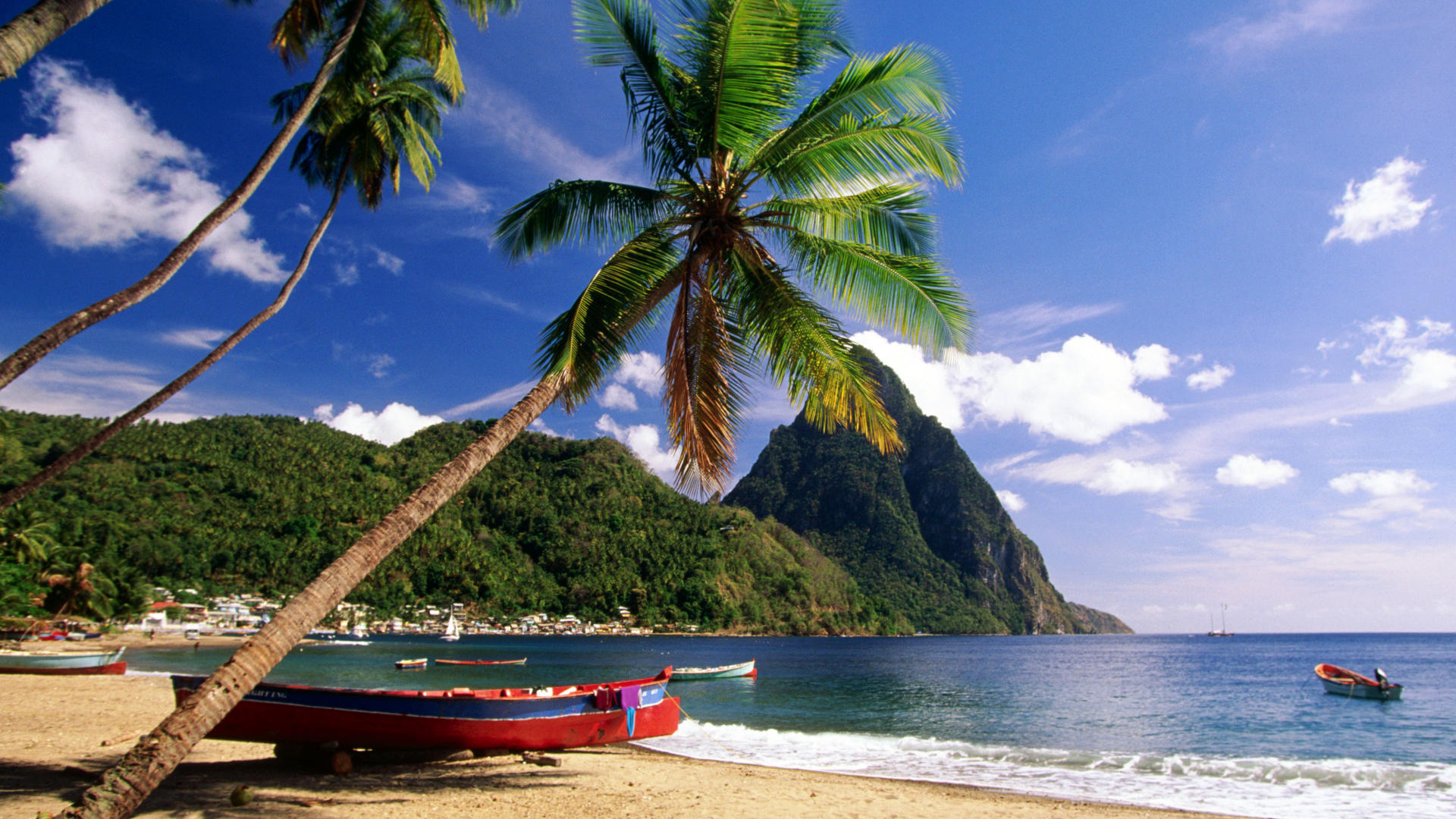 Beach Desktop Backgrounds and Wallpaper   Caribbean Escape St Lucia 1920x1080