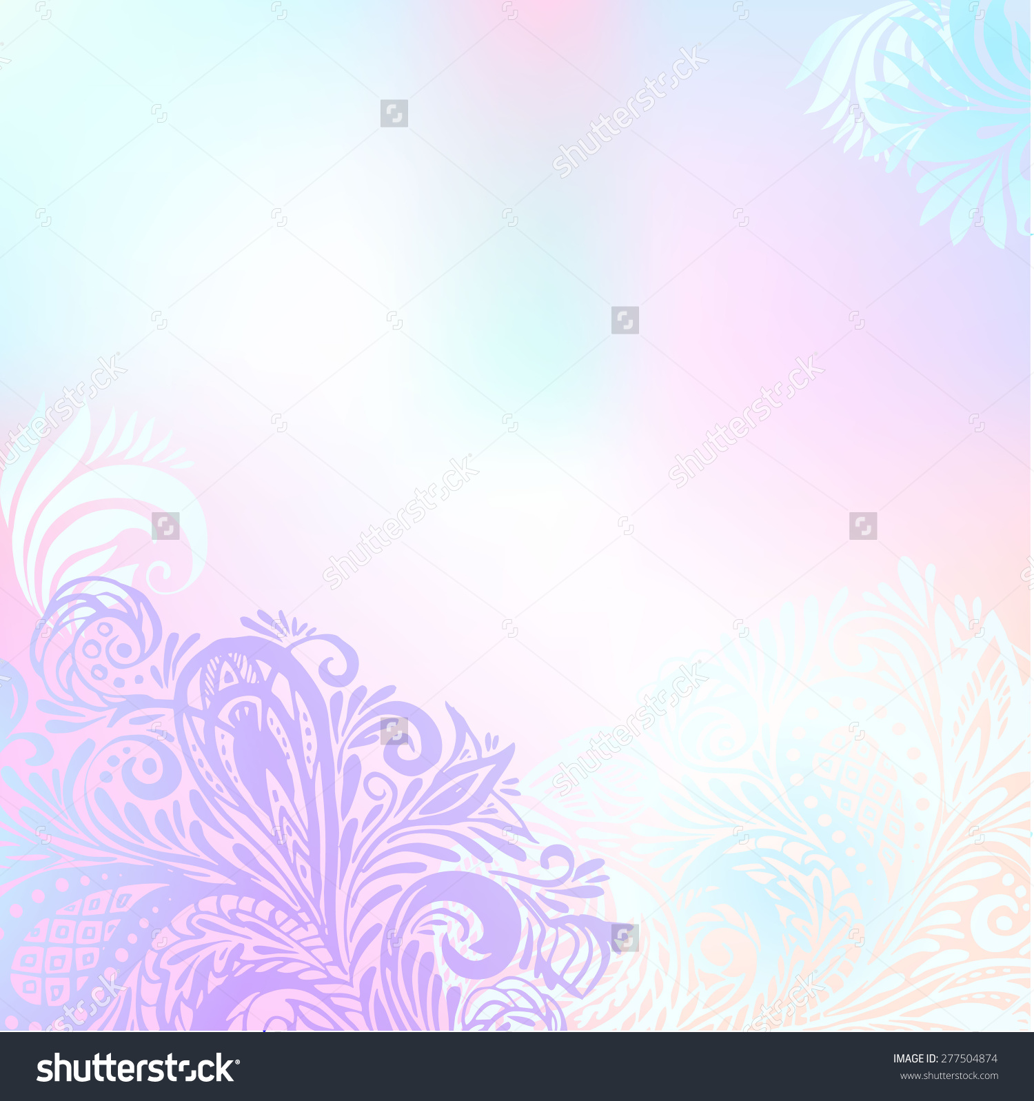 Floral Wedding Background Blank Greeting Cards Invitations