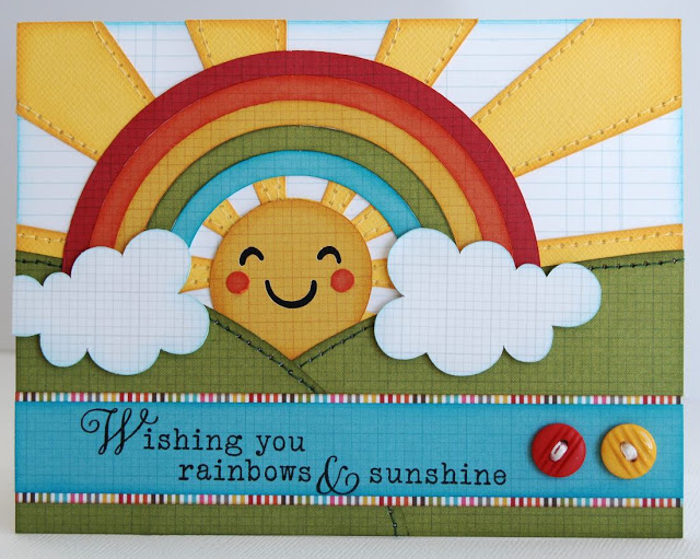 Snippets By Mendi A Simple Stories Snap Rainbow Sunshine Card