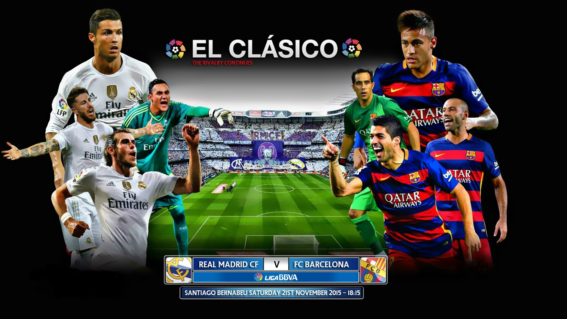 Real Madrid Vs Fc Barcelona El Clasico Hd Wallpaper