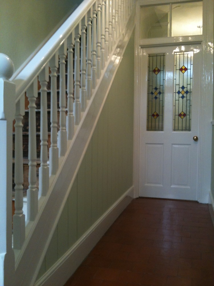Redecoration Work To Hall Stairs Landing In A Victorian Building