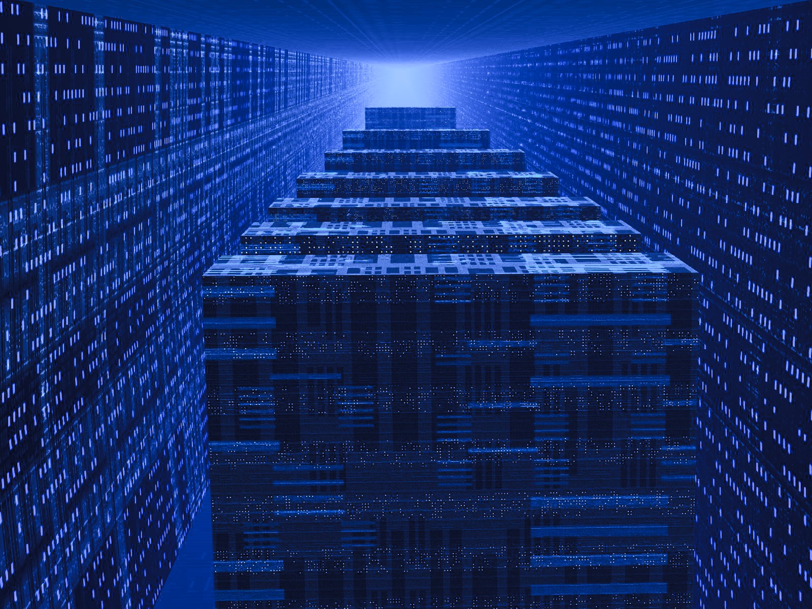 Futuristic Data Center Blue General Light