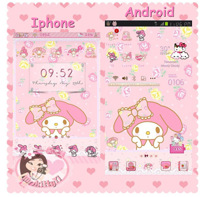 My Melody iPhone Wallpaper So Cute Right Both Of