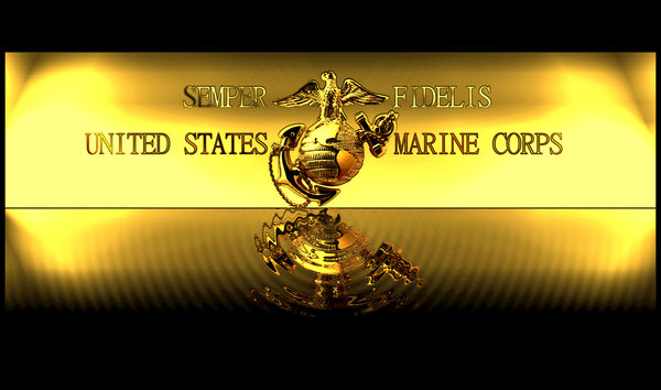 Marine Sniper Logo Wallpaper Usmc Desktop Gold Themed By