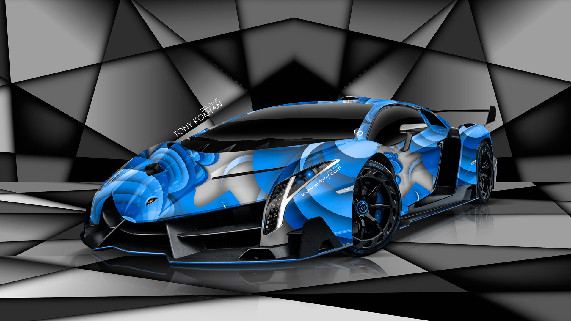 Light Blue Lamborghini Veneno Pixshark Image