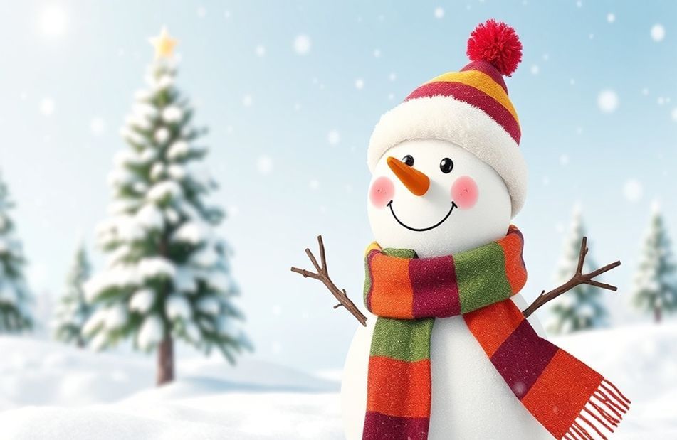 Winter Snowman Wallpaper