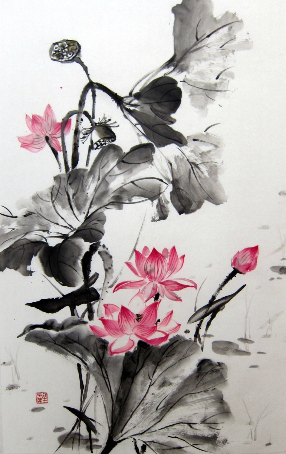 Japanese Ink Painting Rice Paper Sumi E