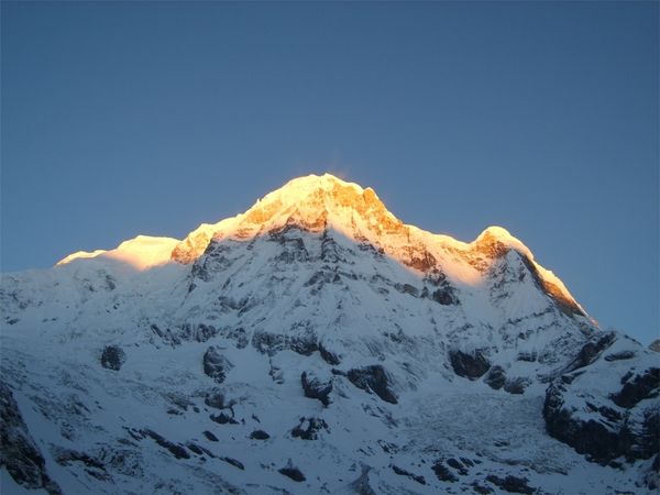 Annapurna Sunset Mountains Himalaya Wallpaper