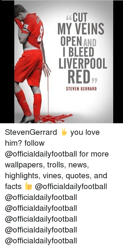 Cut My Veins Open And I Bleed Liverpool Red Steven Gerrard