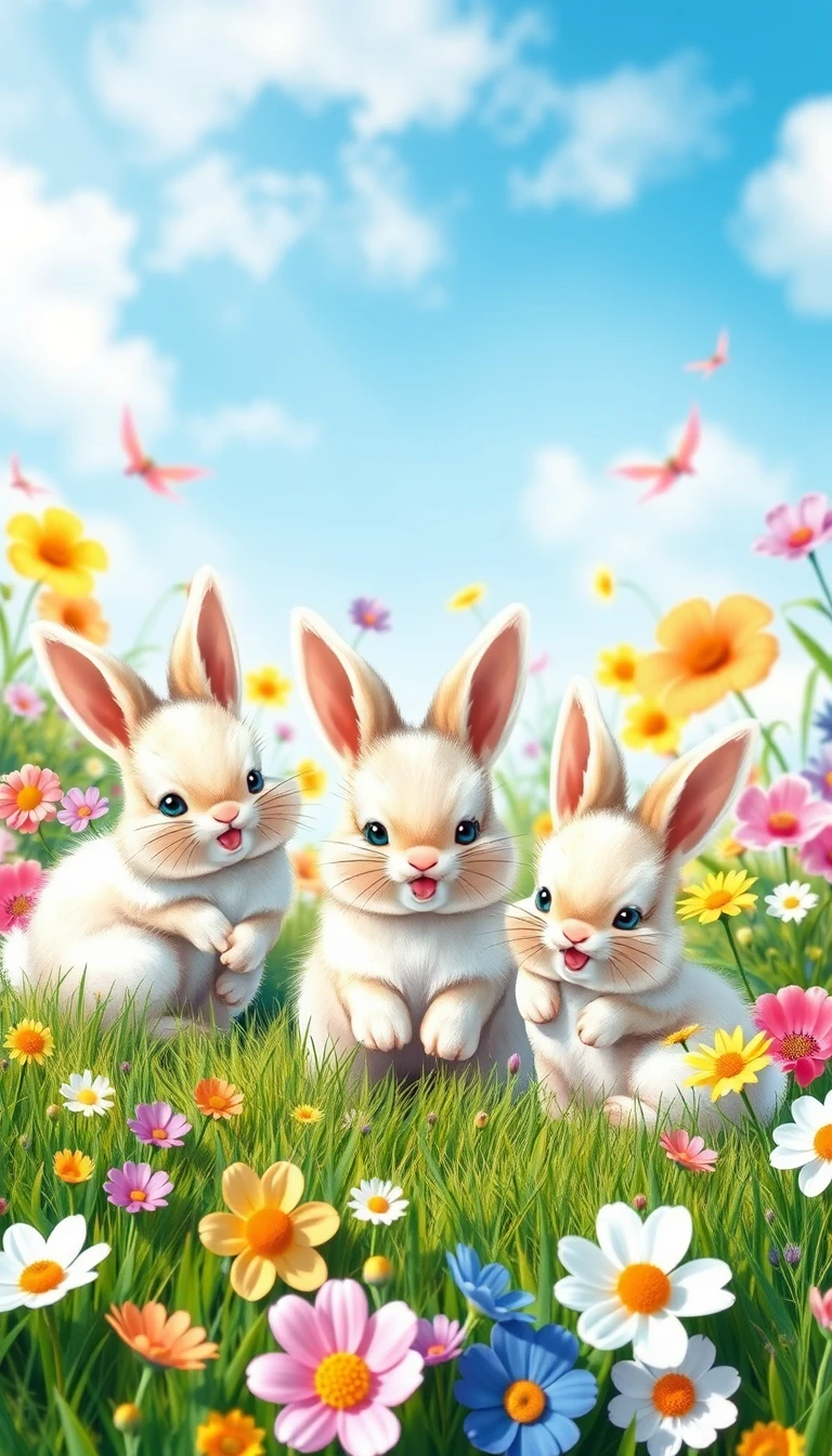 Cute Bunnies Wallpaper