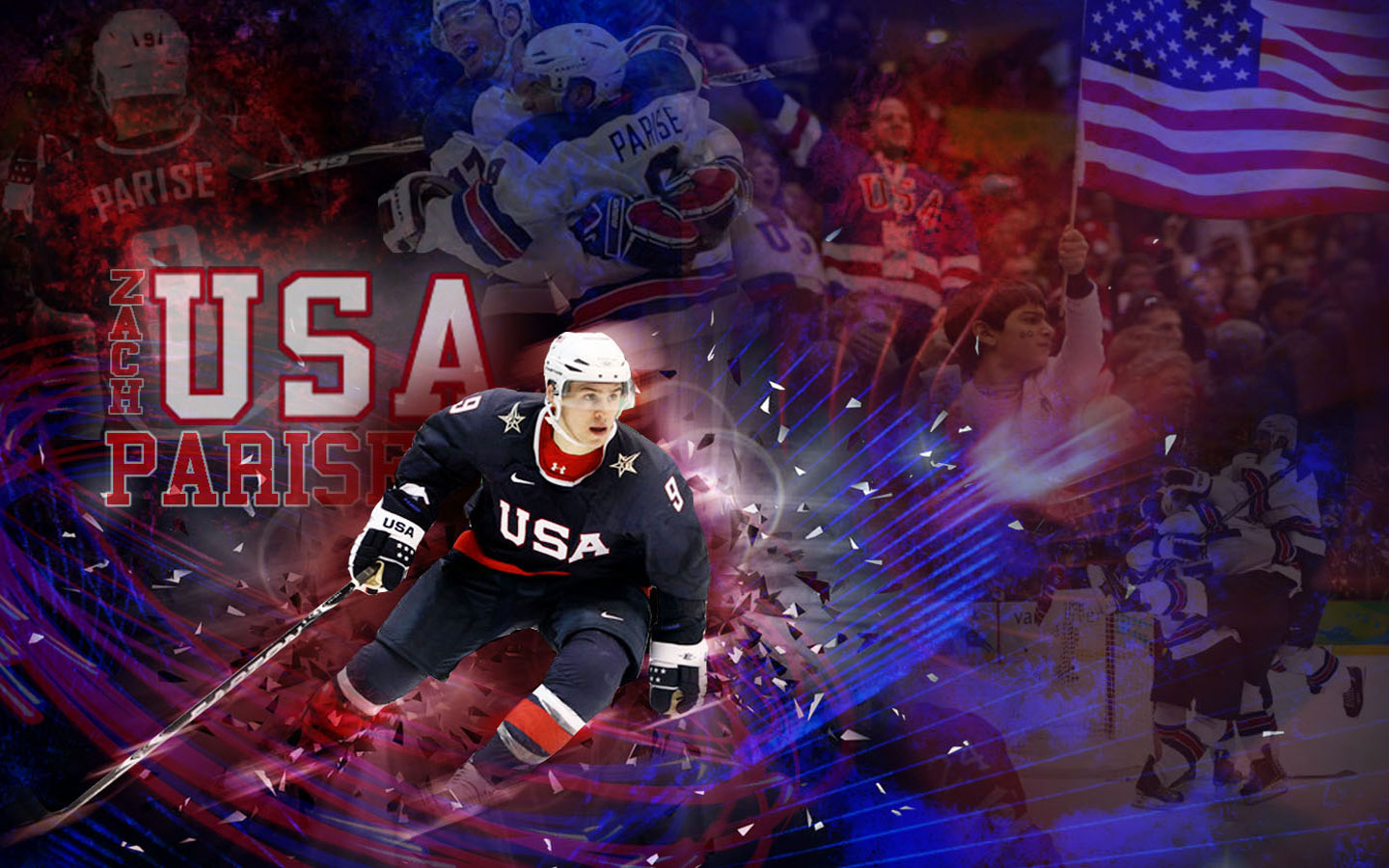 Nhl Wallpaper Zach Parise Usa Team Widescreen