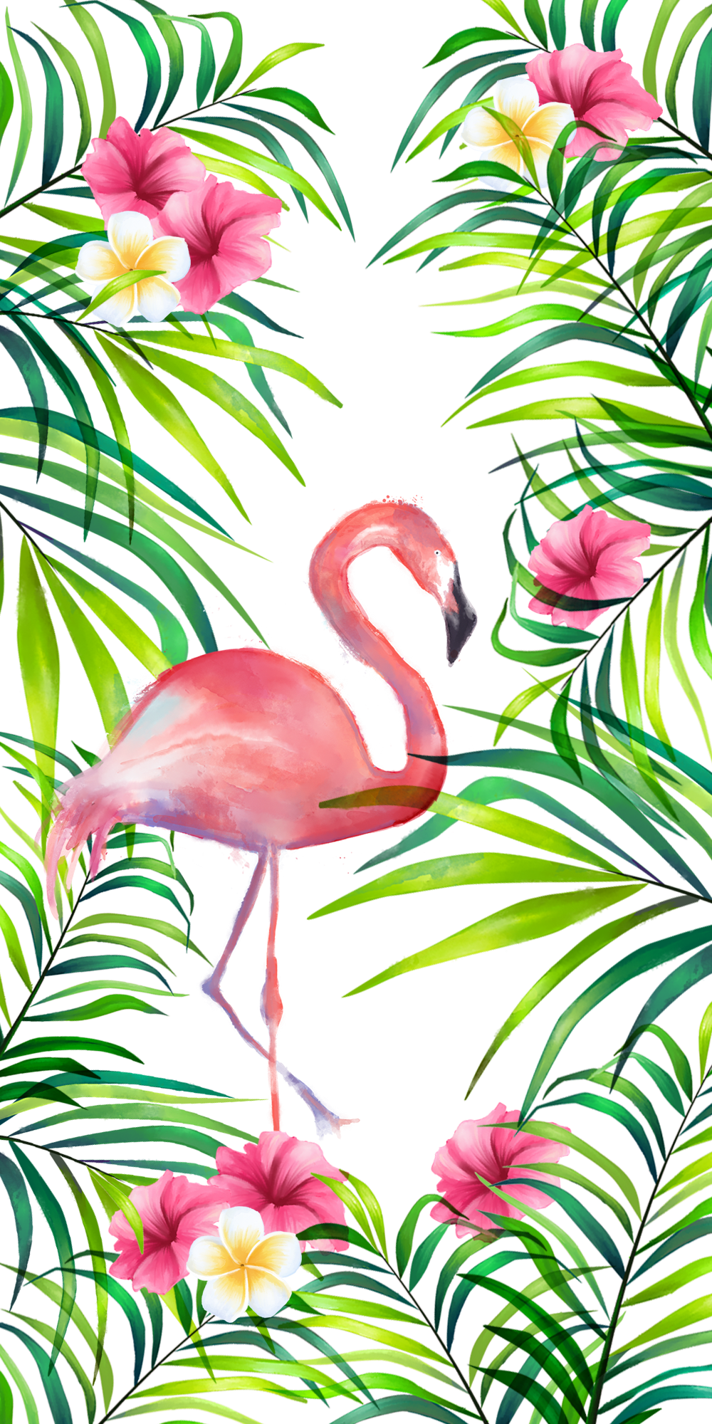Pink Flamingo Casetify iPhone Art Design Illustration