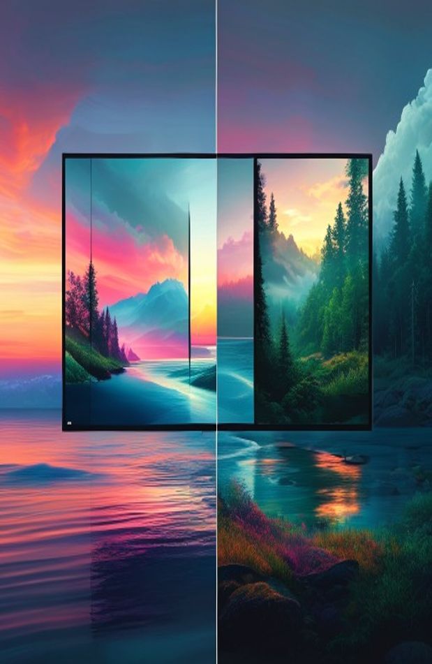 Vertical Dual Monitor Wallpaper