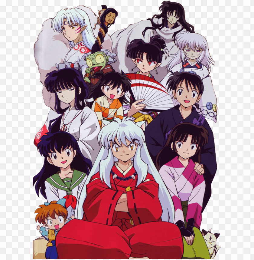 Inuyasha Kagome Shippo Sango Miroku Kirara Kikyo