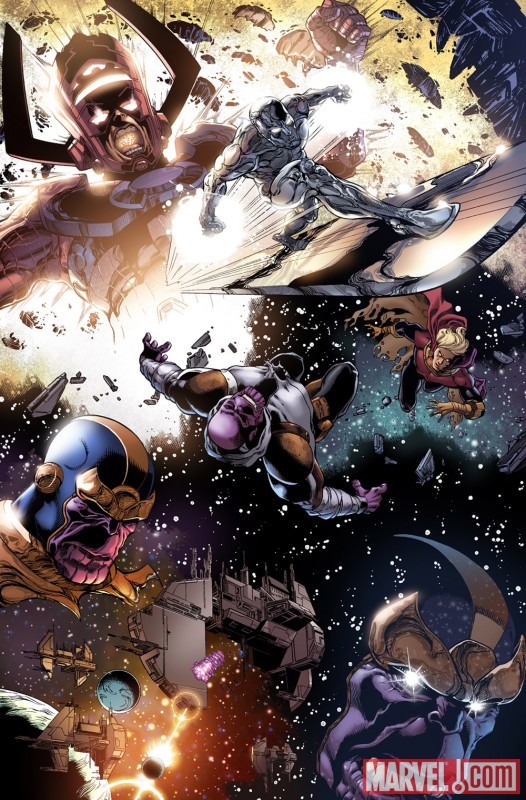 Image Featuring Silver Surfer Thanos Adam Warlock Marvel