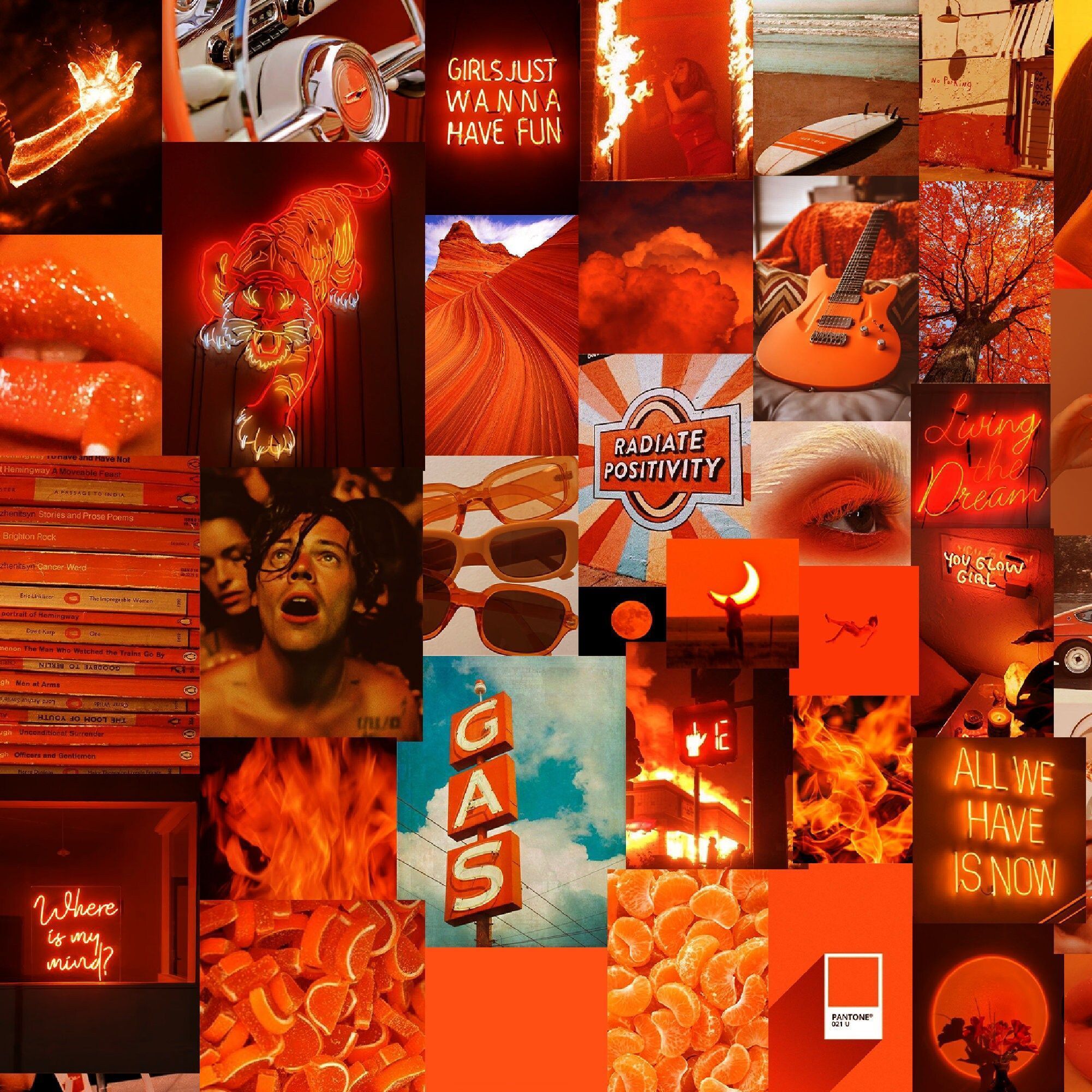 Dark Orange Aesthetic Wallpaper