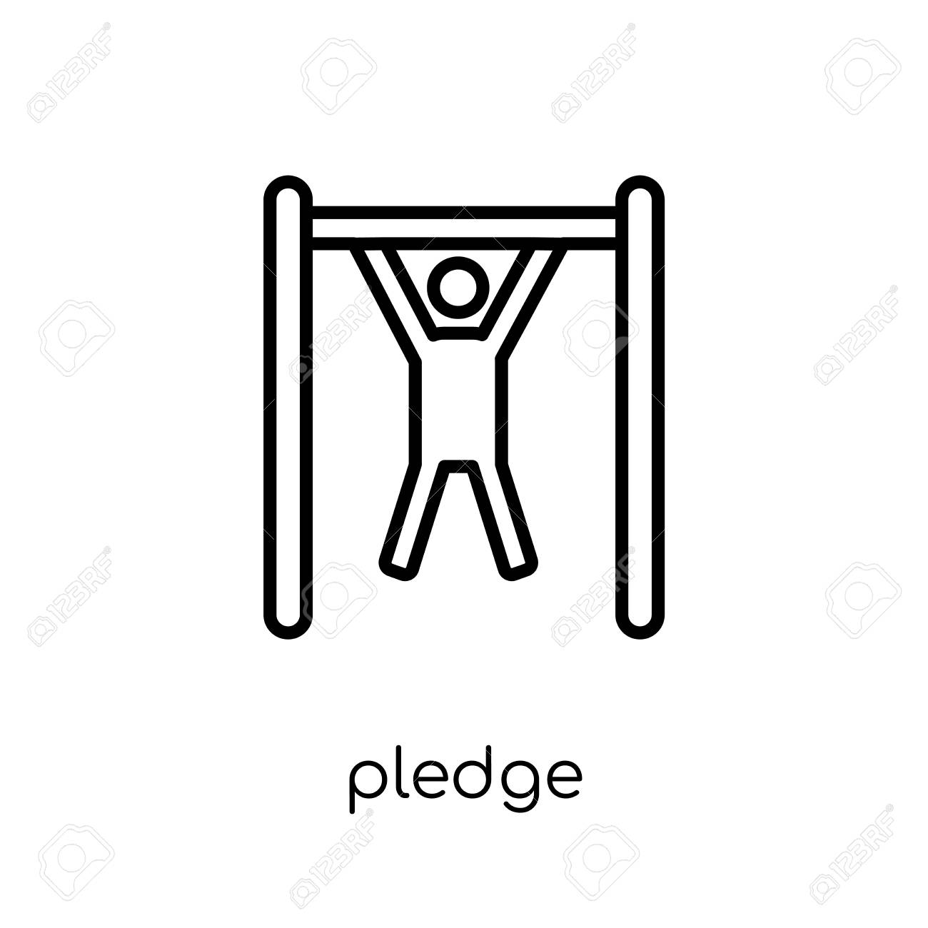 Pledge Icon Trendy Modern Flat Linear Vector On