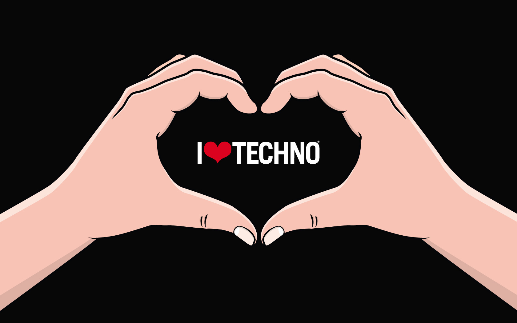 Love Techno 2010 Logo Wallpaper 1680x1050 I Love Techno 2010 Logo