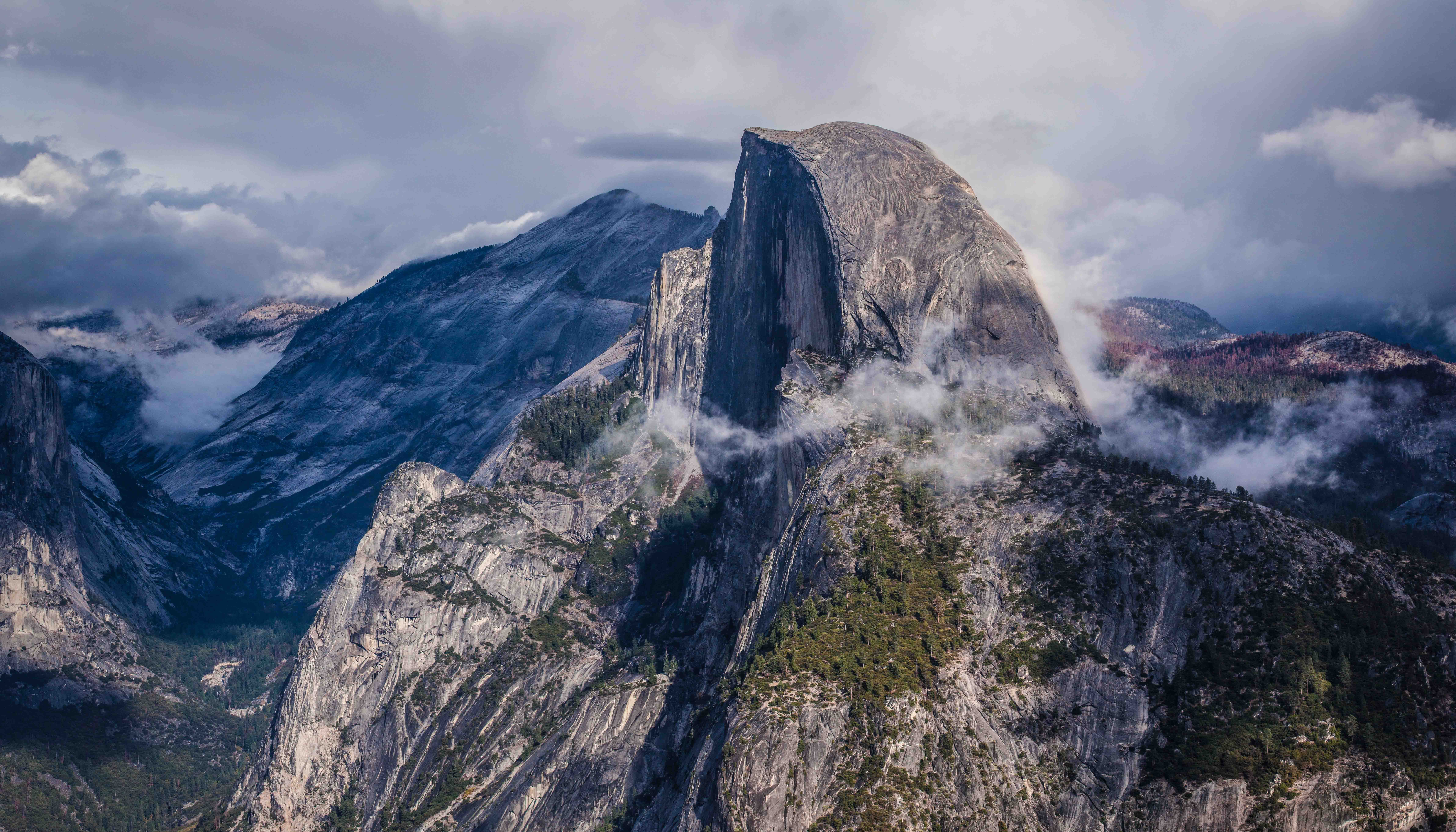 After The Storm Passes Half Dome Yosemite 4k Wallpaper
