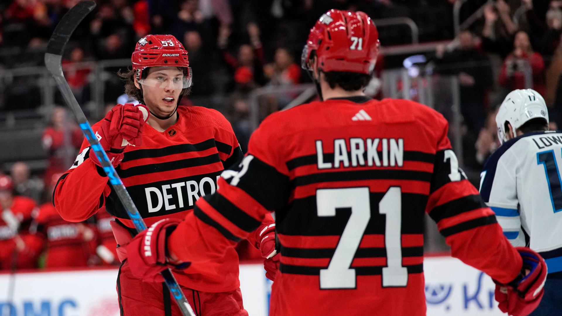 Defenseman Seider has assists Red Wings beat Jets WOODTVcom