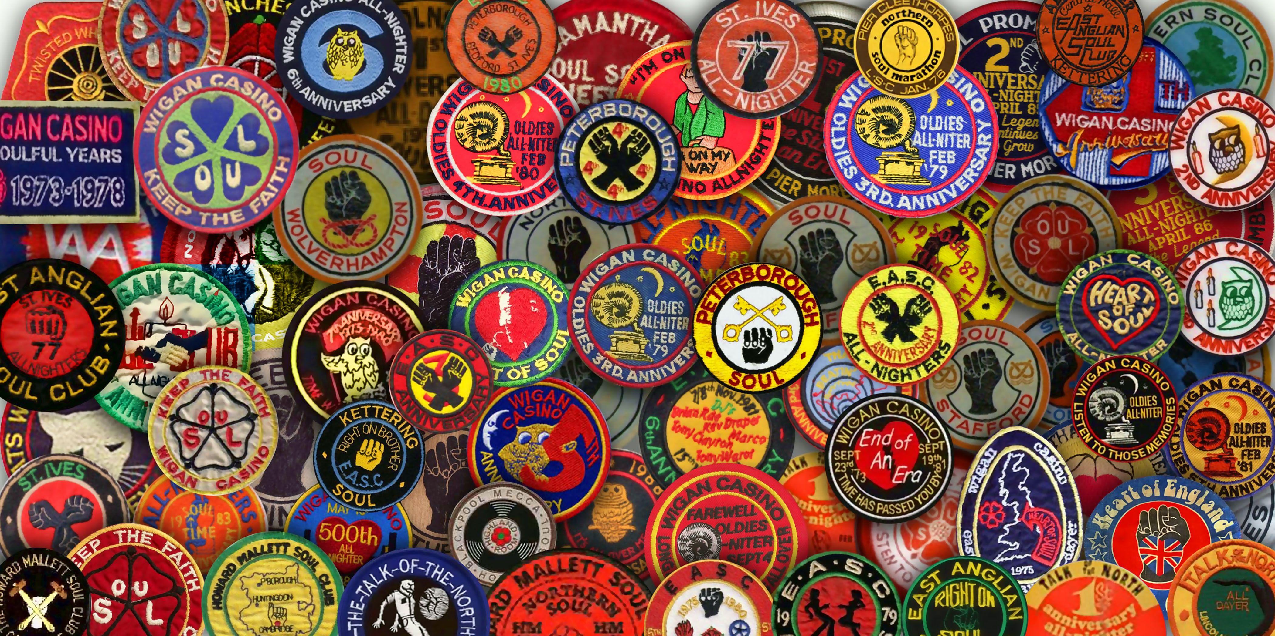 Northern Soul All Nighte Various Badges Wallpaper