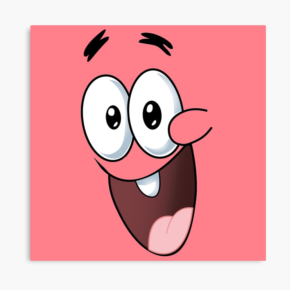 Patrick Star Face Canvas Print for Sale by ELHARCHI Redbubble