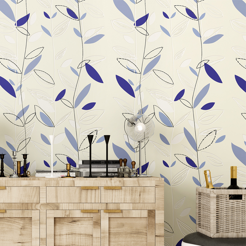 High Quality Luxury Leaf 3d Wallpaper New Trending Flocking